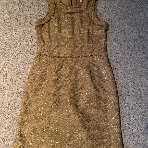Michael Kors Gold Sequin Dress Sz10 - Picture 6 of 7